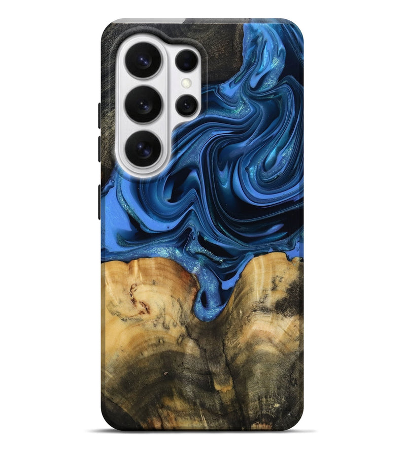 Galaxy S26 Ultra Wood Live Edge Phone Case - Alexis (Blue, 817475)