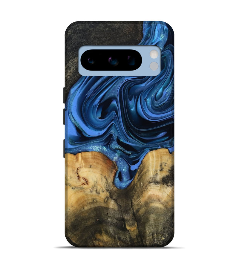Pixel 8 Pro Wood Live Edge Phone Case - Alexis (Blue, 817475)