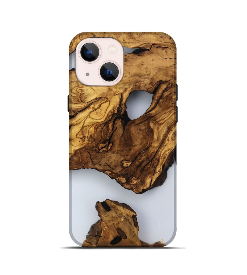 iPhone 13 mini Wood Live Edge Phone Case - Jaylee (Clear, 817476)