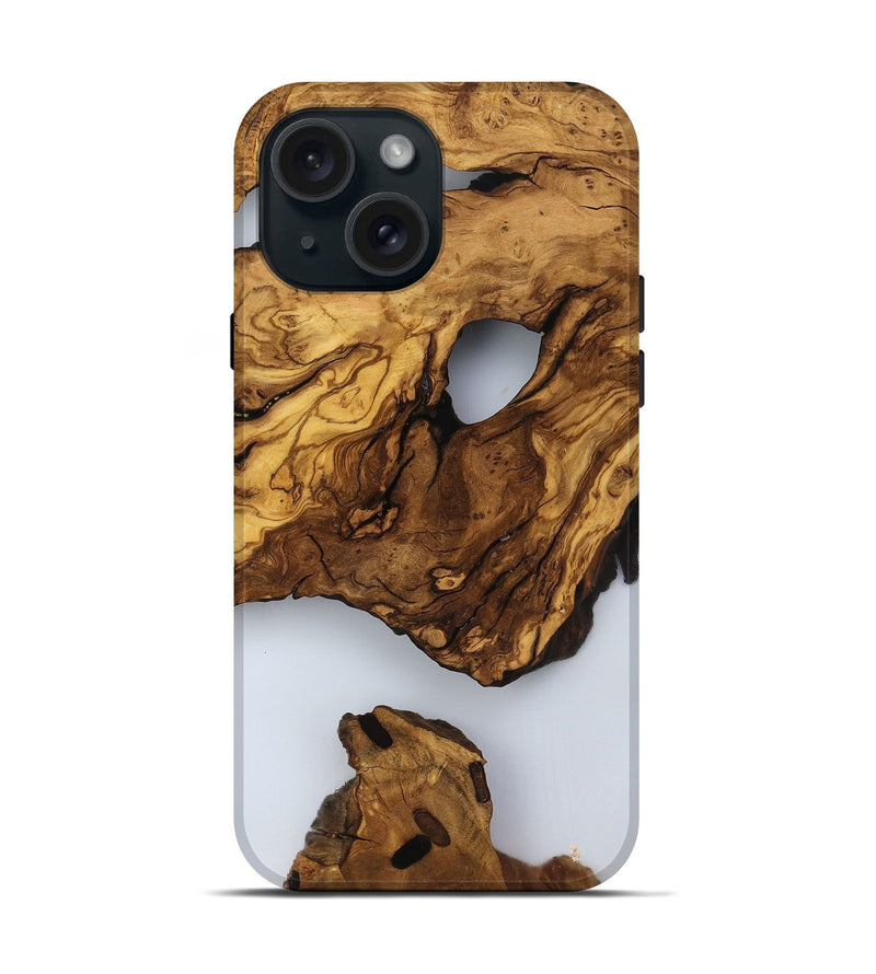iPhone 15 Wood Live Edge Phone Case - Jaylee (Clear, 817476)