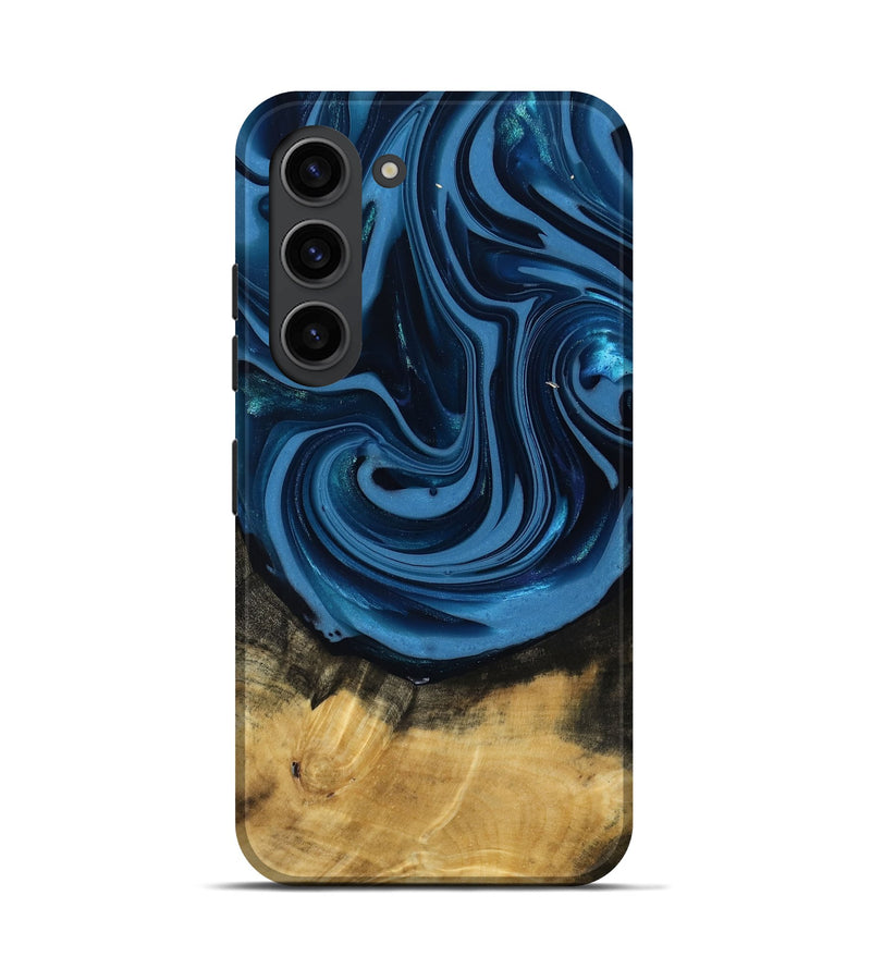 Galaxy S23 Wood Live Edge Phone Case - Susanne (Blue, 817477)