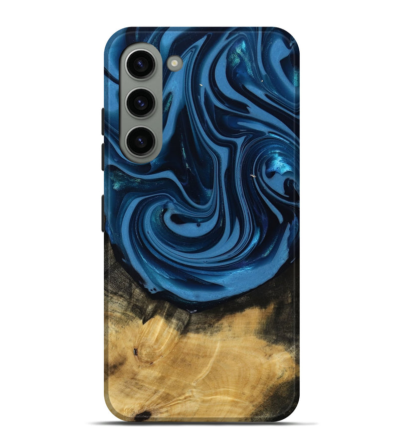 Galaxy S23 Plus Wood Live Edge Phone Case - Susanne (Blue, 817477)