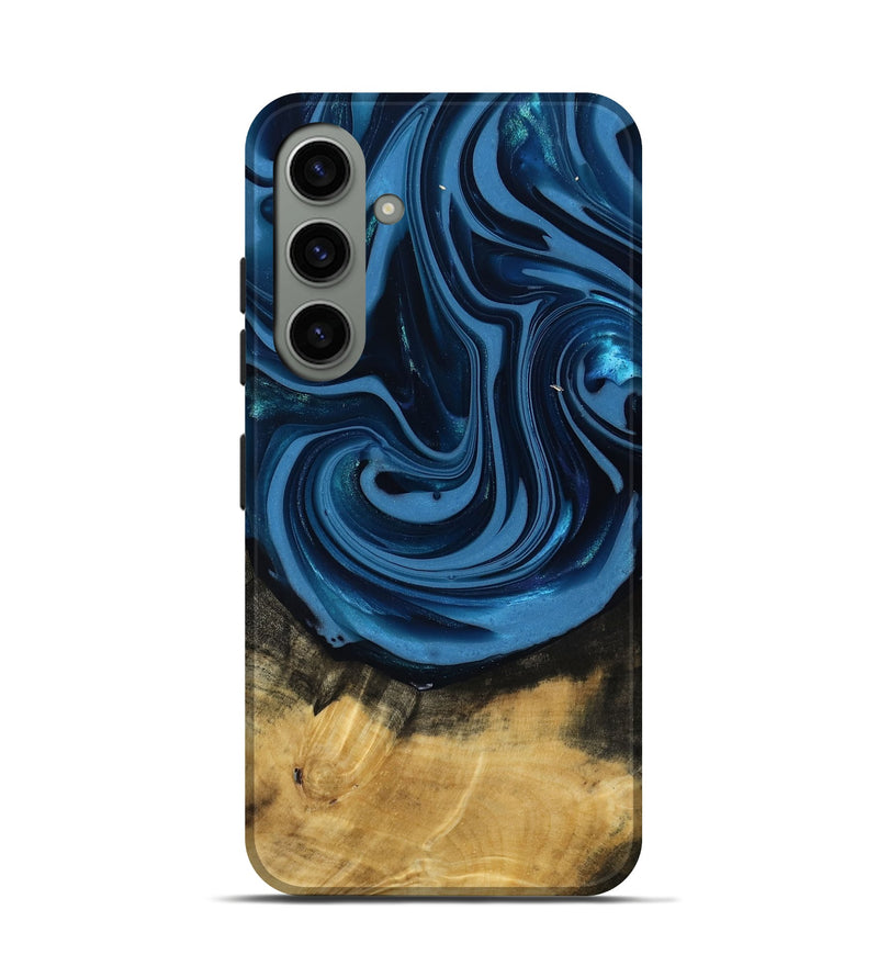 Galaxy S24 Wood Live Edge Phone Case - Susanne (Blue, 817477)