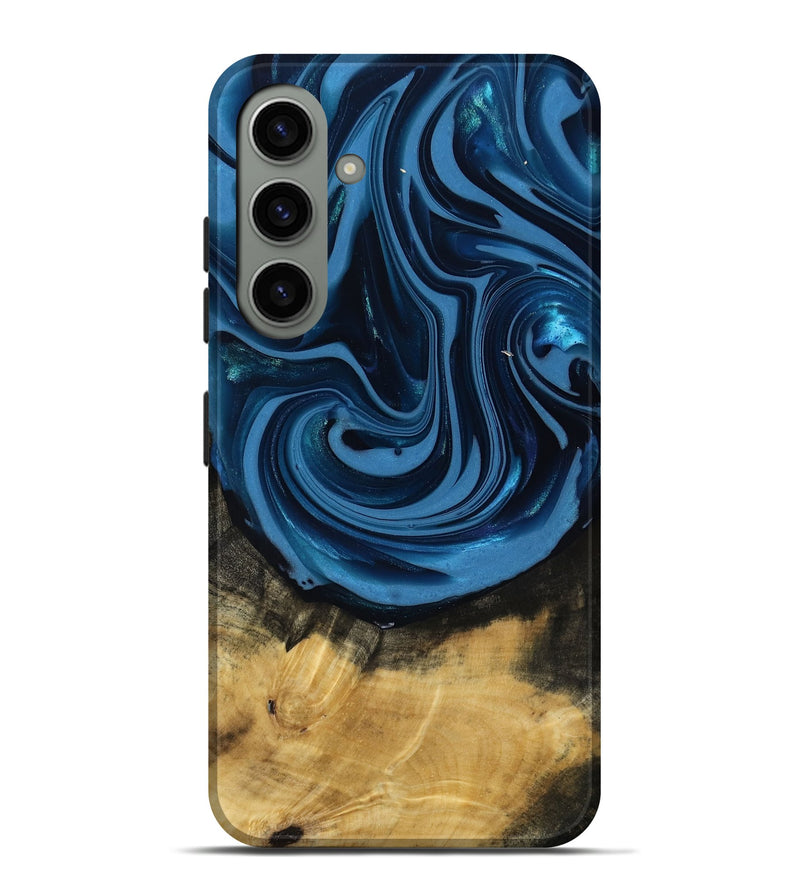 Galaxy S24 Plus Wood Live Edge Phone Case - Susanne (Blue, 817477)