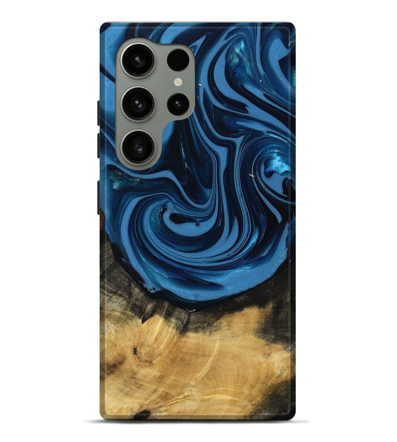Galaxy S24 Ultra Wood Live Edge Phone Case - Susanne (Blue, 817477)