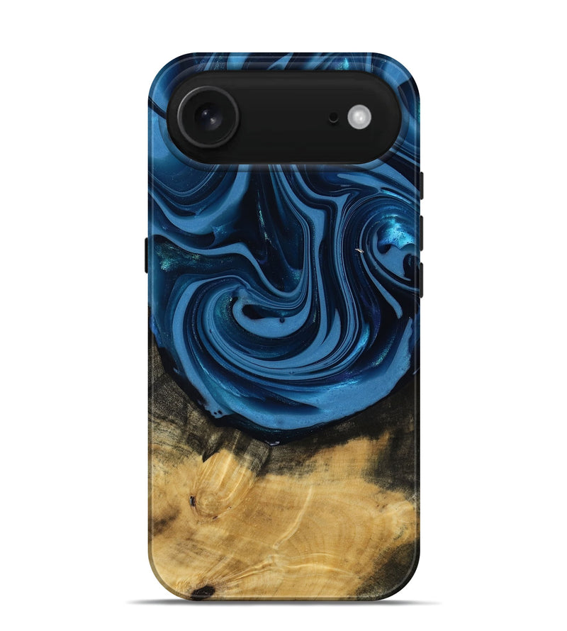 iPhone 17 Air Wood Live Edge Phone Case - Susanne (Blue, 817477)