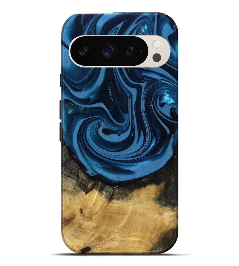 Pixel 10 Pro XL Wood Live Edge Phone Case - Susanne (Blue, 817477)