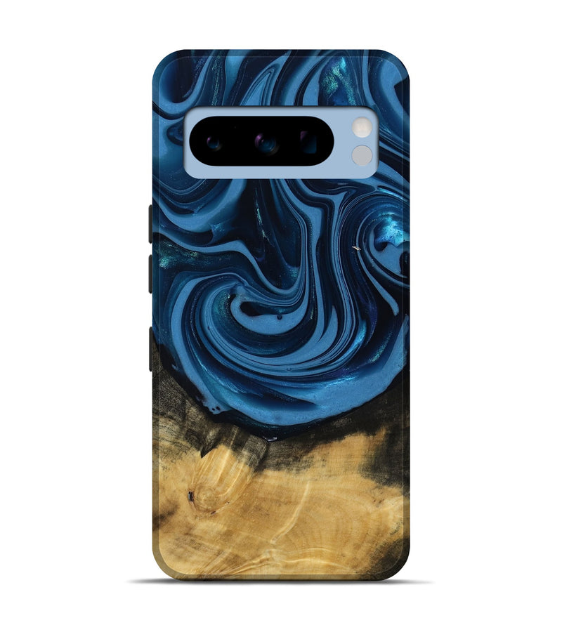 Pixel 8 Pro Wood Live Edge Phone Case - Susanne (Blue, 817477)