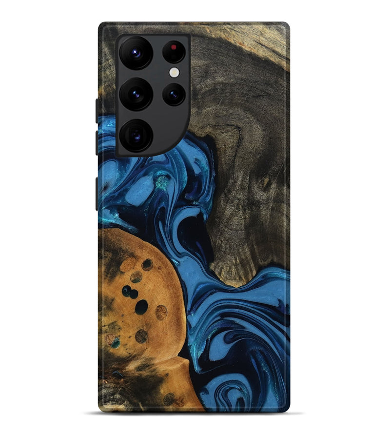 Galaxy S22 Ultra Wood Live Edge Phone Case - Gatlin (Blue, 817478)