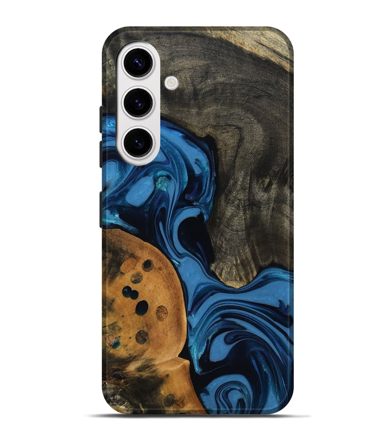 Galaxy S25 Plus Wood Live Edge Phone Case - Gatlin (Blue, 817478)