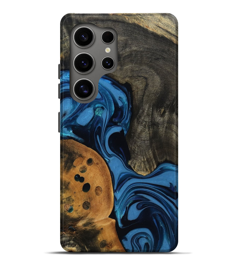 Galaxy S25 Ultra Wood Live Edge Phone Case - Gatlin (Blue, 817478)