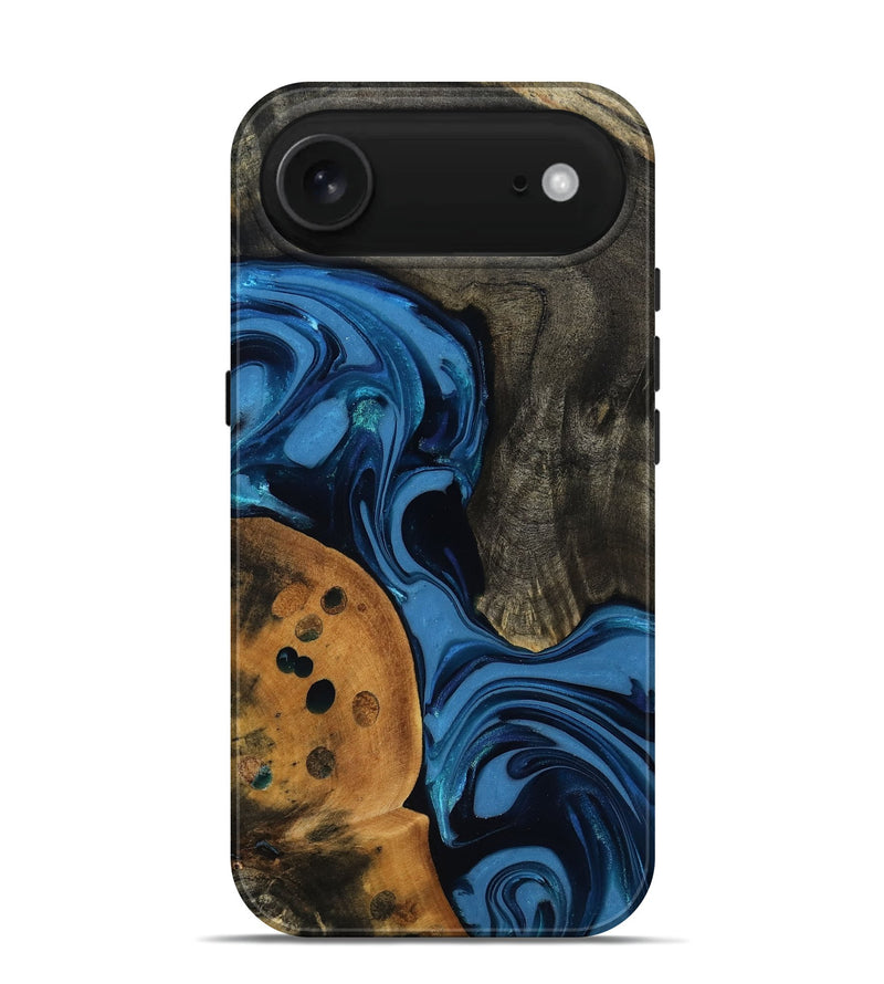 iPhone 17 Air Wood Live Edge Phone Case - Gatlin (Blue, 817478)