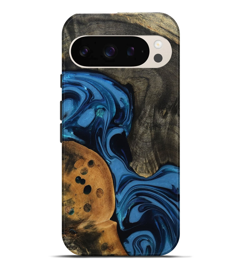 Pixel 10 Pro XL Wood Live Edge Phone Case - Gatlin (Blue, 817478)