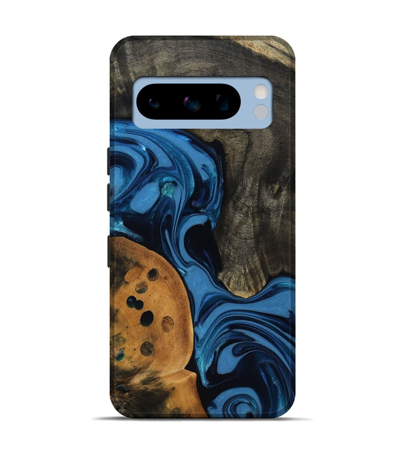 Pixel 8 Pro Wood Live Edge Phone Case - Gatlin (Blue, 817478)