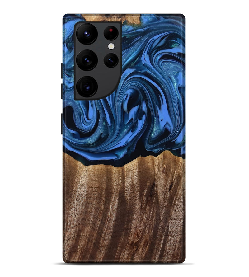 Galaxy S22 Ultra Wood Live Edge Phone Case - Triston (Blue, 817479)