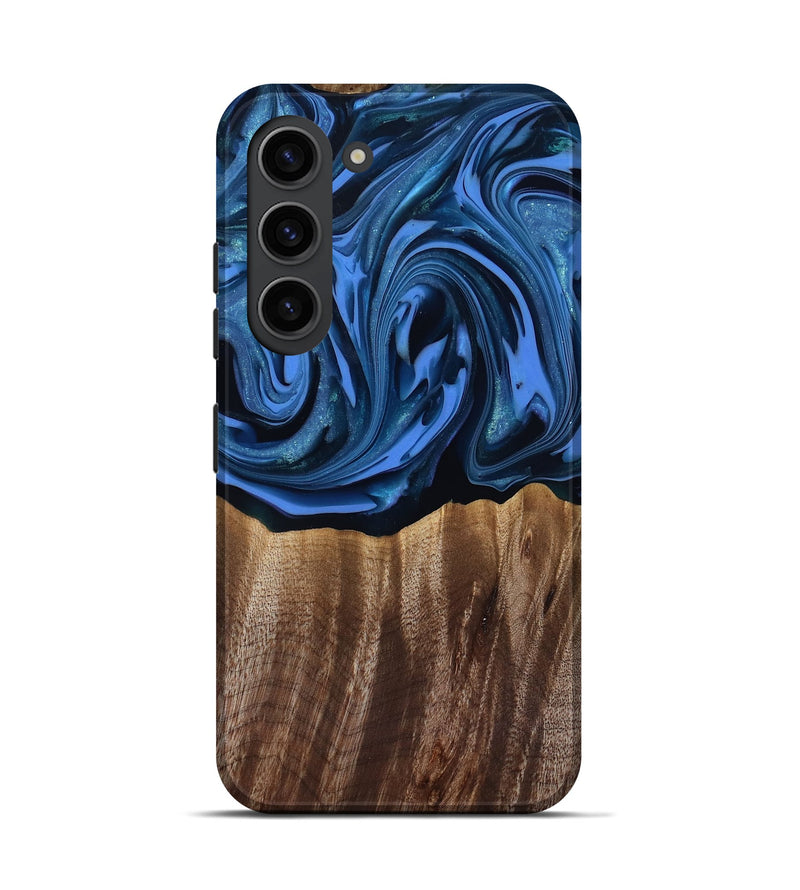 Galaxy S23 Wood Live Edge Phone Case - Triston (Blue, 817479)