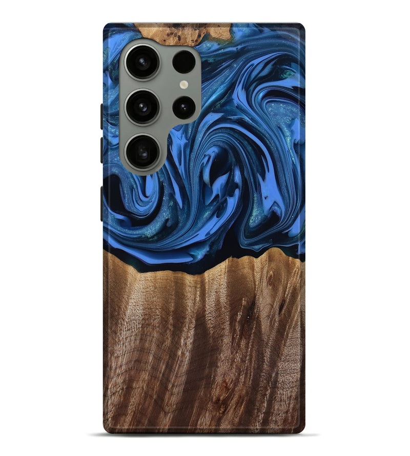 Galaxy S24 Ultra Wood Live Edge Phone Case - Triston (Blue, 817479)