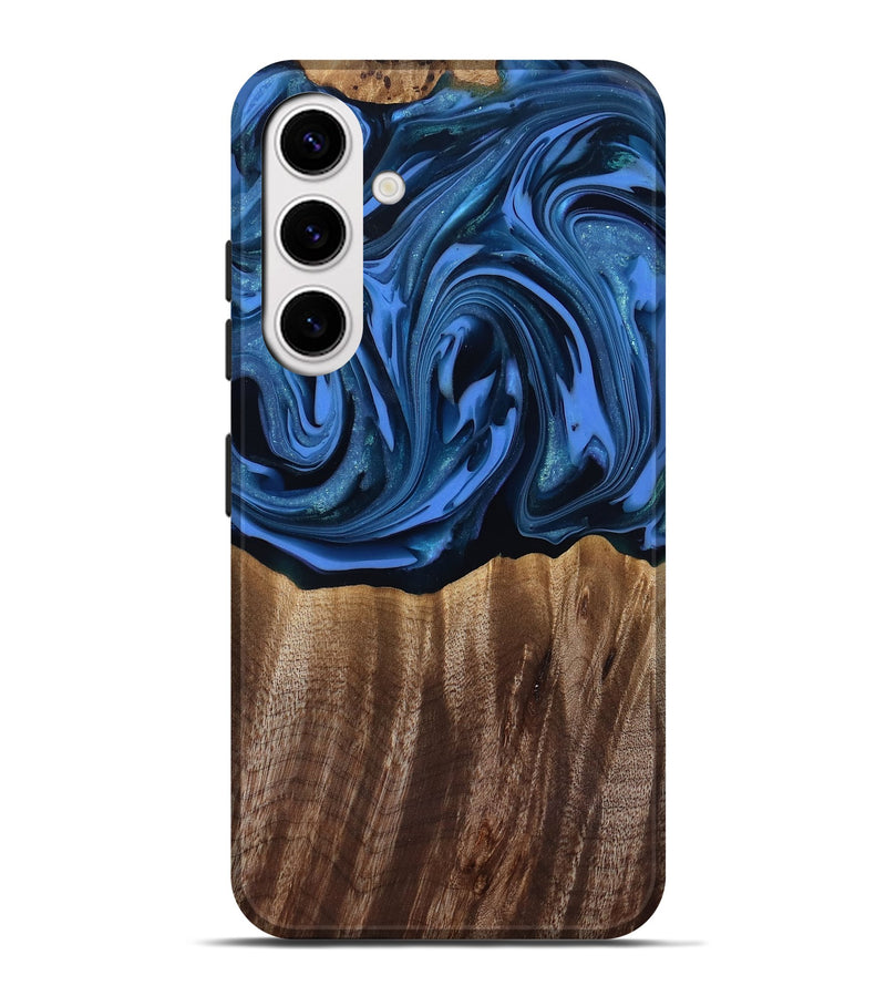 Galaxy S25 Plus Wood Live Edge Phone Case - Triston (Blue, 817479)