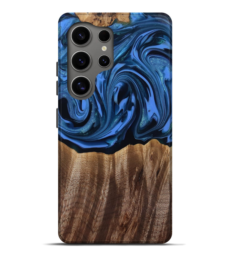Galaxy S25 Ultra Wood Live Edge Phone Case - Triston (Blue, 817479)