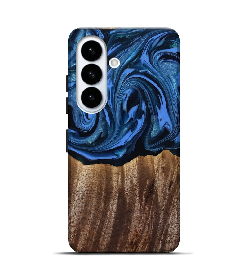 Galaxy S26 Wood Live Edge Phone Case - Triston (Blue, 817479)
