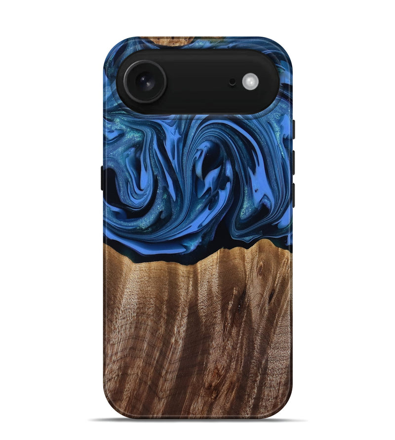 iPhone 17 Air Wood Live Edge Phone Case - Triston (Blue, 817479)