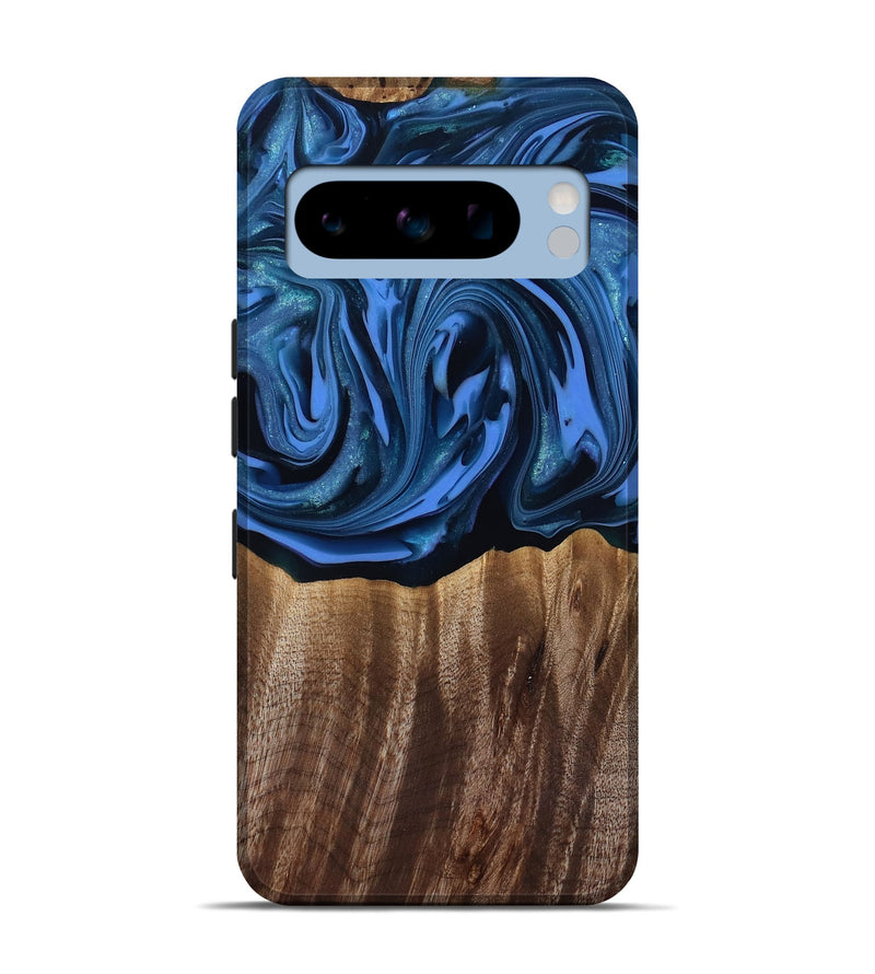 Pixel 8 Pro Wood Live Edge Phone Case - Triston (Blue, 817479)