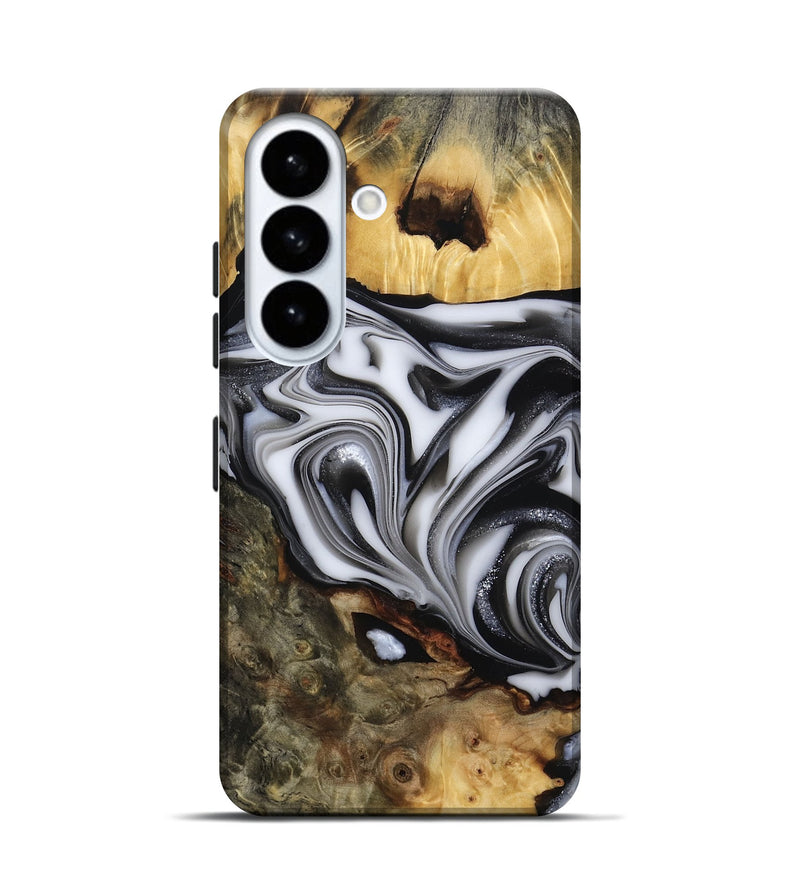 Galaxy S26 Wood Live Edge Phone Case - Jamison (Black & White, 817480)