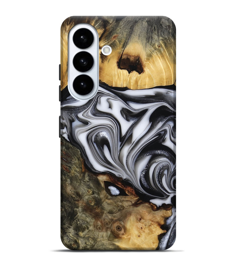 Galaxy S26 Plus Wood Live Edge Phone Case - Jamison (Black & White, 817480)