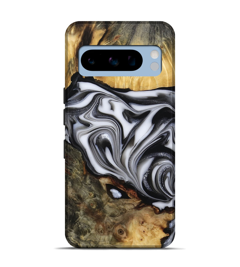 Pixel 8 Pro Wood Live Edge Phone Case - Jamison (Black & White, 817480)