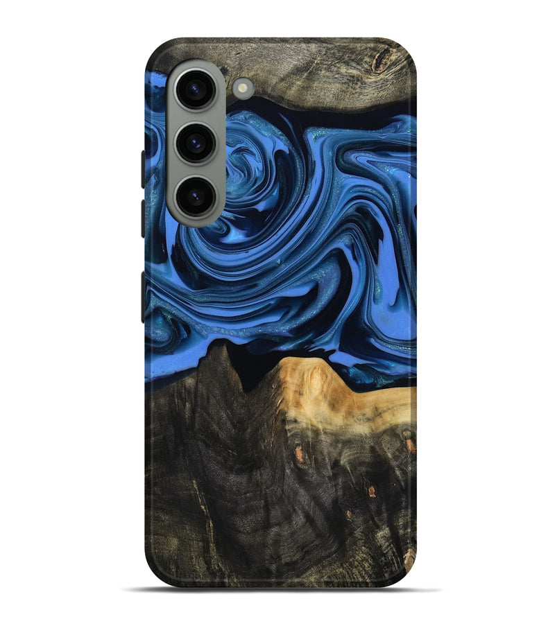 Galaxy S23 Plus Wood Live Edge Phone Case - Ledger (Blue, 817481)