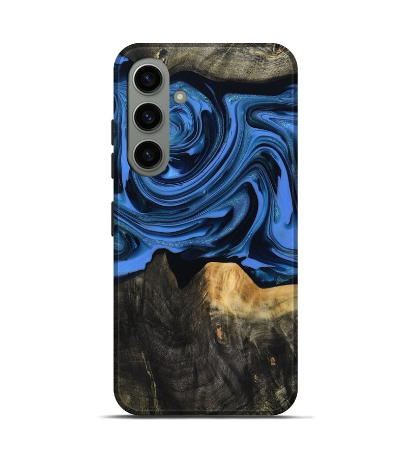 Galaxy S24 Wood Live Edge Phone Case - Ledger (Blue, 817481)