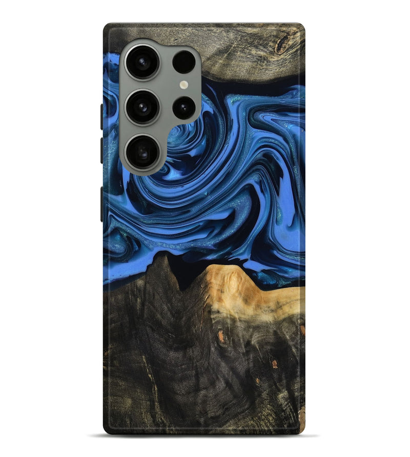 Galaxy S24 Ultra Wood Live Edge Phone Case - Ledger (Blue, 817481)
