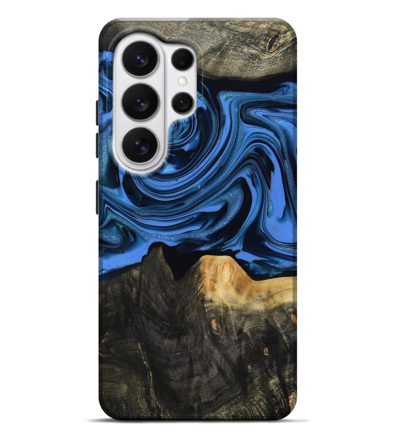 Galaxy S26 Ultra Wood Live Edge Phone Case - Ledger (Blue, 817481)