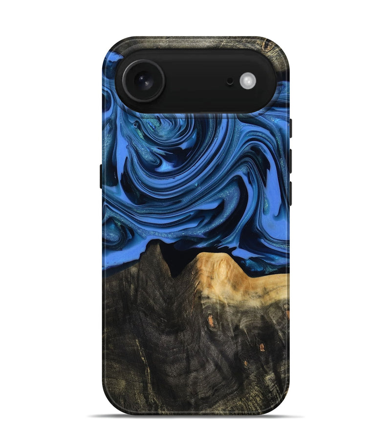 iPhone 17 Air Wood Live Edge Phone Case - Ledger (Blue, 817481)