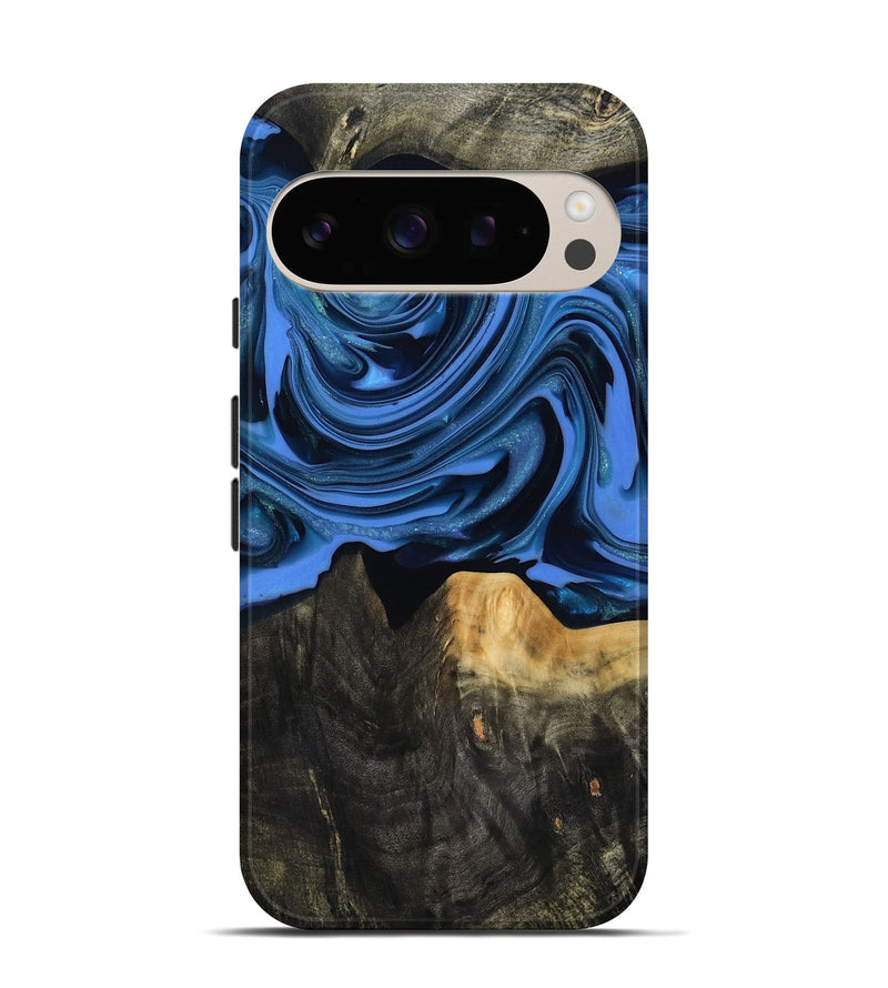 Pixel 10 Wood Live Edge Phone Case - Ledger (Blue, 817481)