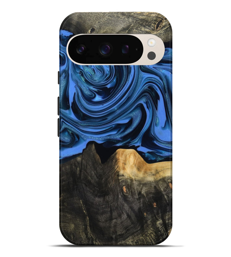 Pixel 10 Pro XL Wood Live Edge Phone Case - Ledger (Blue, 817481)