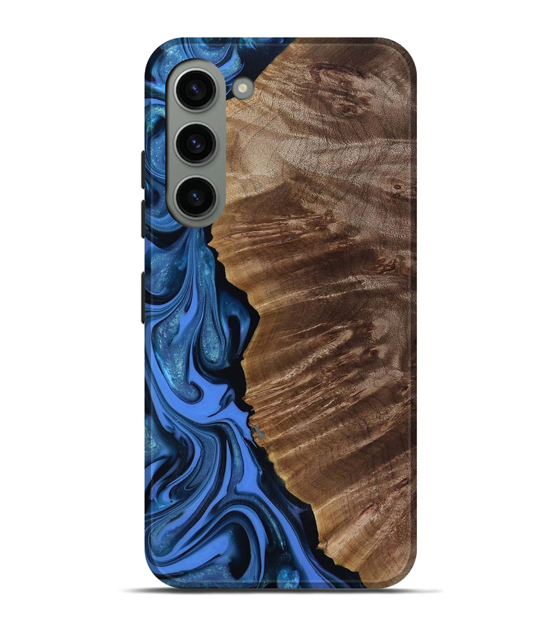 Galaxy S23 Plus Wood Live Edge Phone Case - Lilyana (Blue, 817482)