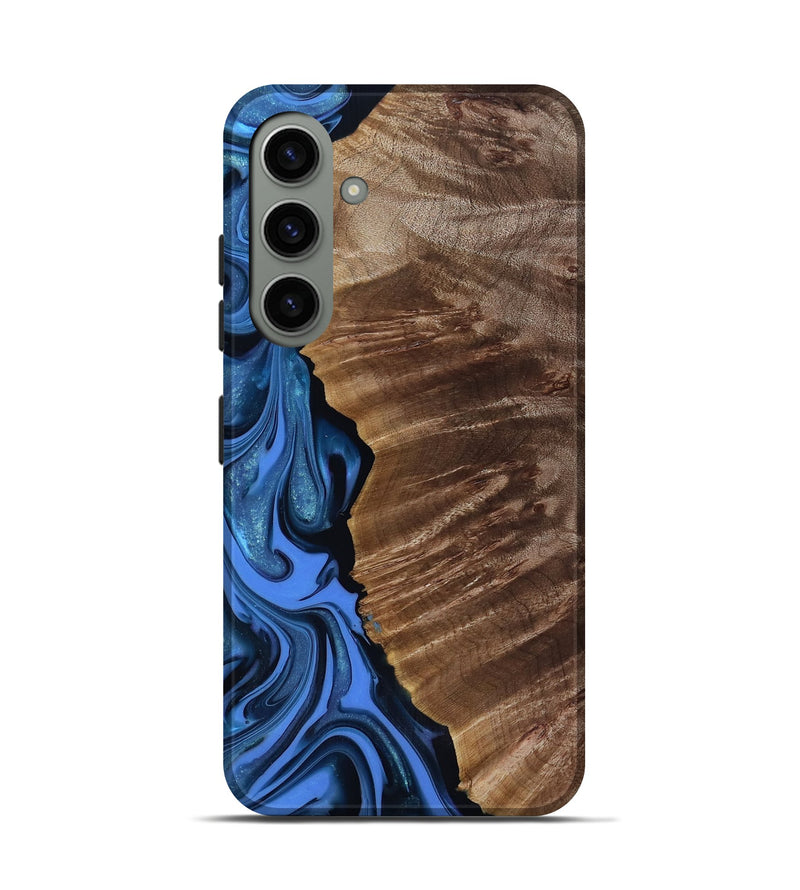 Galaxy S24 Wood Live Edge Phone Case - Lilyana (Blue, 817482)