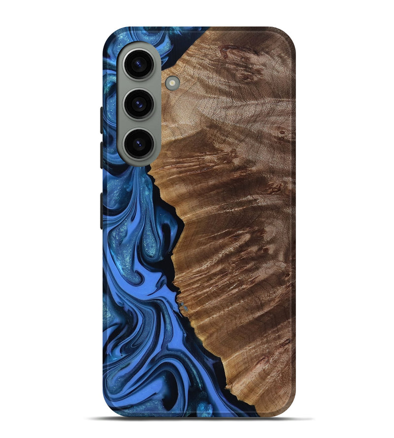 Galaxy S24 Plus Wood Live Edge Phone Case - Lilyana (Blue, 817482)