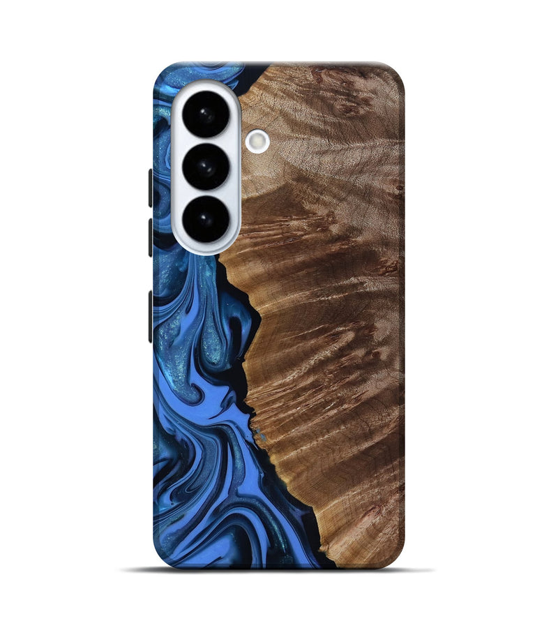 Galaxy S26 Wood Live Edge Phone Case - Lilyana (Blue, 817482)
