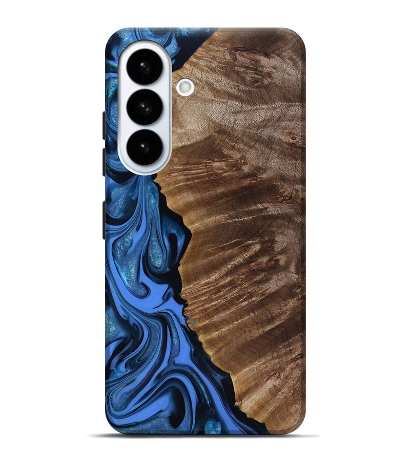 Galaxy S26 Plus Wood Live Edge Phone Case - Lilyana (Blue, 817482)