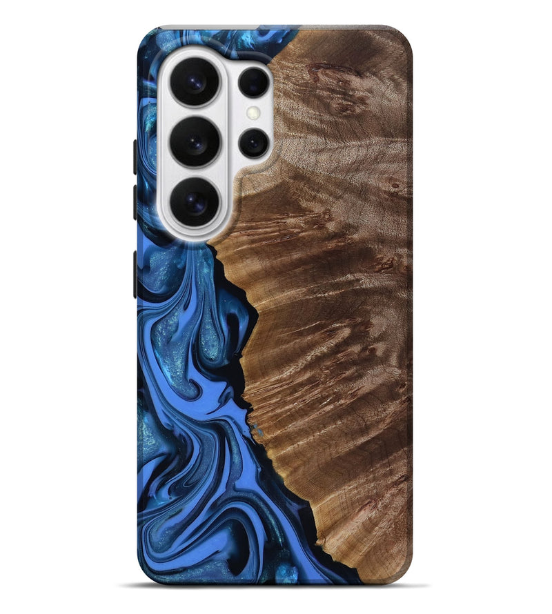 Galaxy S26 Ultra Wood Live Edge Phone Case - Lilyana (Blue, 817482)