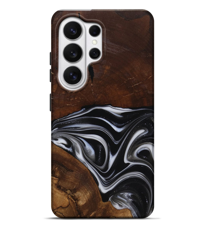Galaxy S26 Ultra Wood Live Edge Phone Case - Mose (Black & White, 817483)