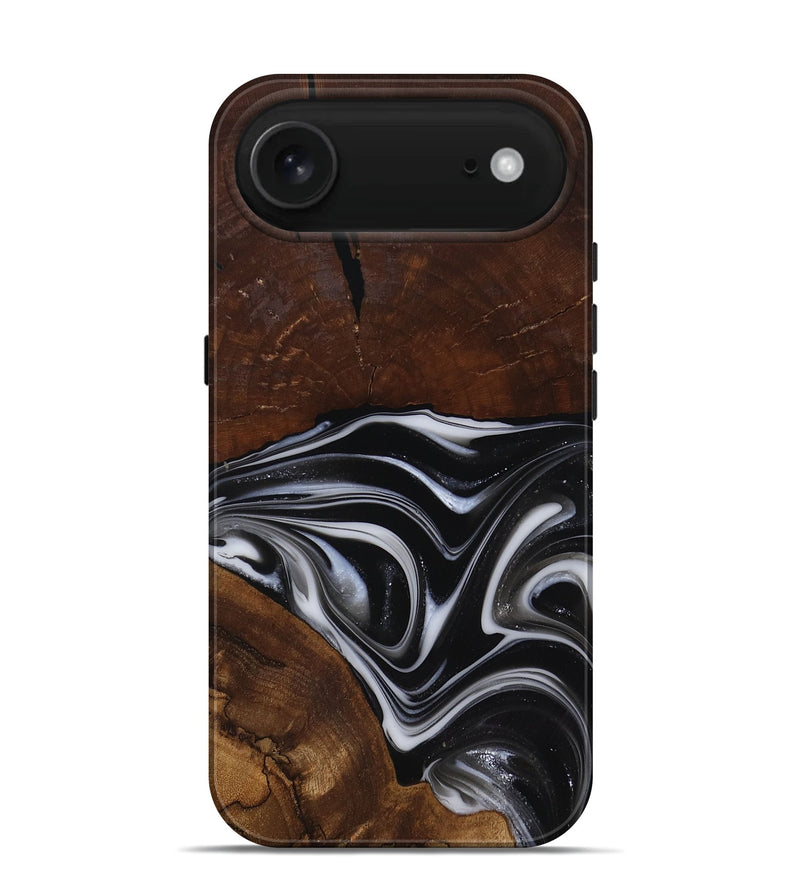 iPhone 17 Air Wood Live Edge Phone Case - Mose (Black & White, 817483)