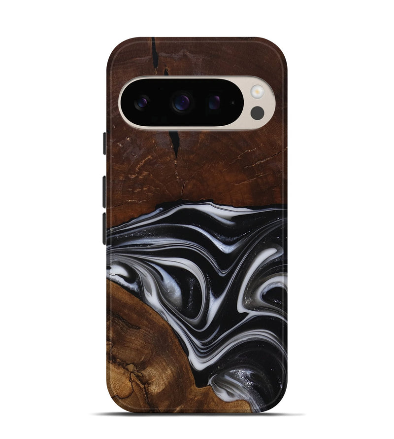 Pixel 10 Wood Live Edge Phone Case - Mose (Black & White, 817483)
