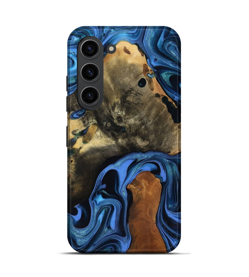 Galaxy S23 Wood Live Edge Phone Case - Geralyn (Blue, 817484)