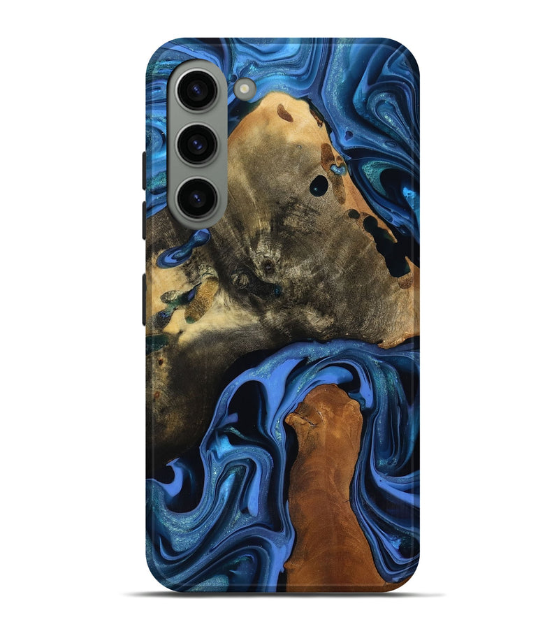 Galaxy S23 Plus Wood Live Edge Phone Case - Geralyn (Blue, 817484)