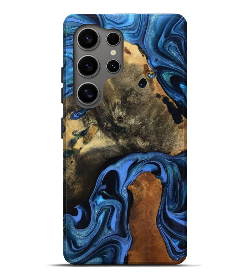 Galaxy S25 Ultra Wood Live Edge Phone Case - Geralyn (Blue, 817484)