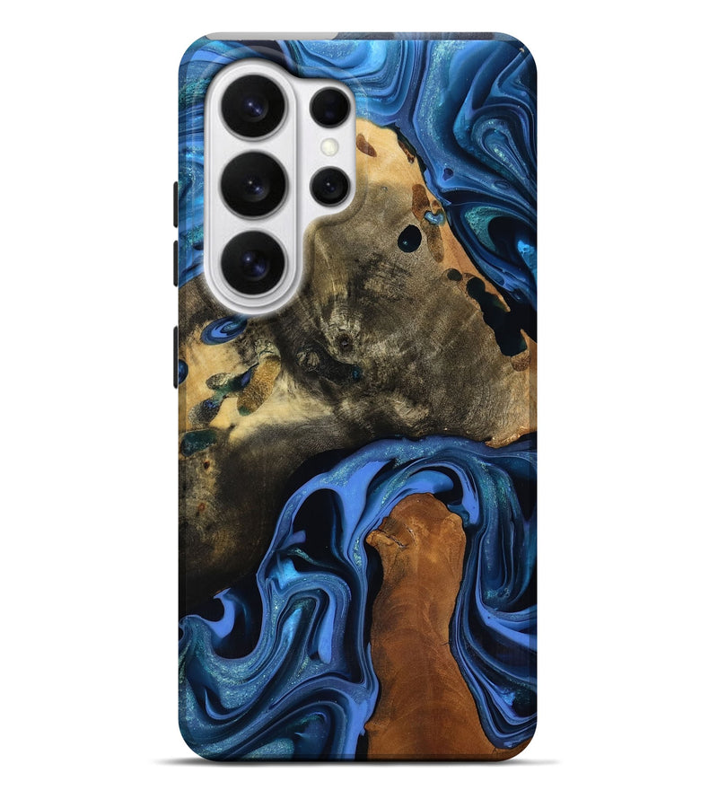 Galaxy S26 Ultra Wood Live Edge Phone Case - Geralyn (Blue, 817484)