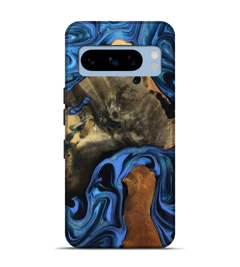 Pixel 8 Pro Wood Live Edge Phone Case - Geralyn (Blue, 817484)